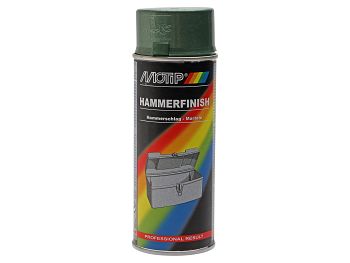 Spray paint - MoTip Hammer lacquer green, 400ml
